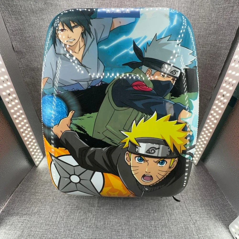 Bioworld Naruto Collapsible Roller Travel Suitcase Rolling Hardshell Bag NEW